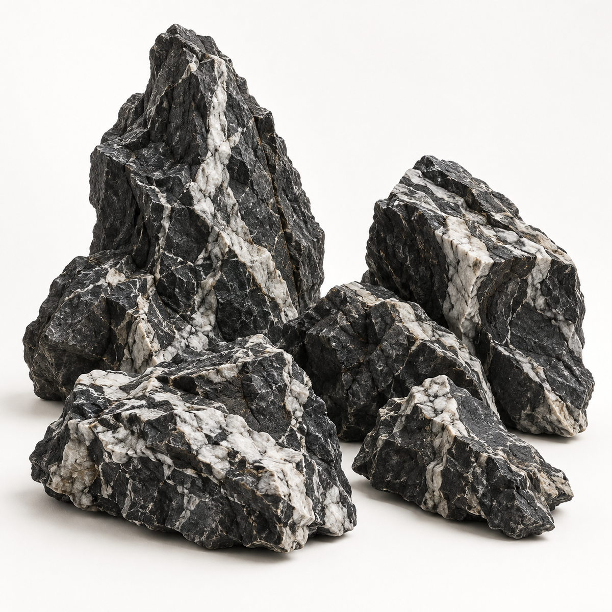 Black and White Aurum Stone for aquarium aquascaping