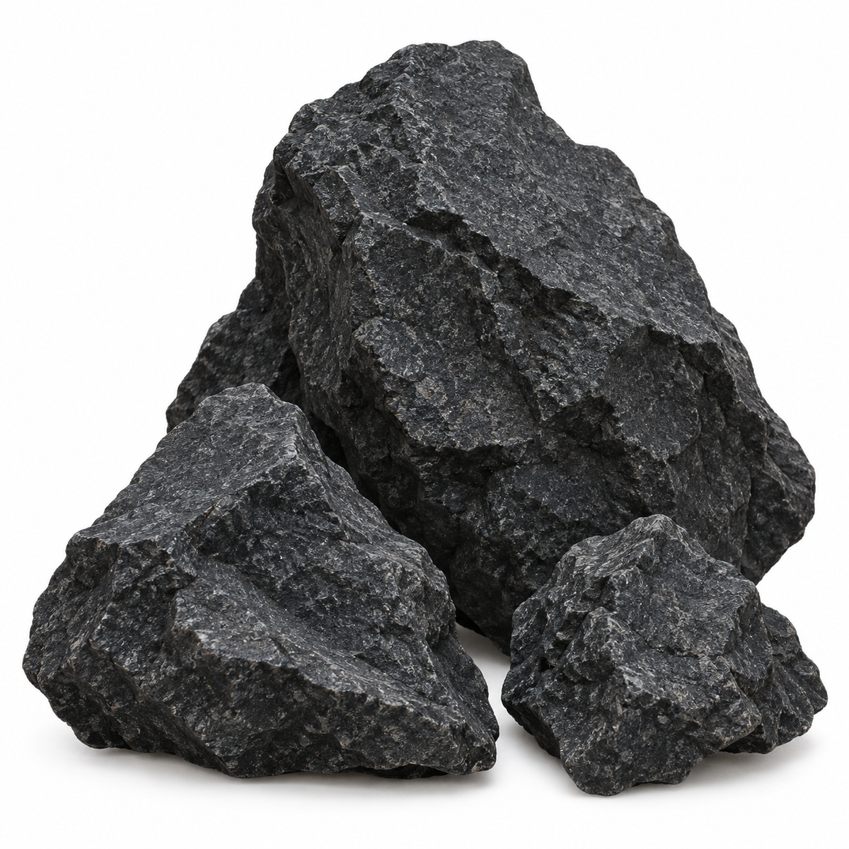 Dark Black Stone for aquarium aquascaping — representative AI-generated image; natural pieces vary