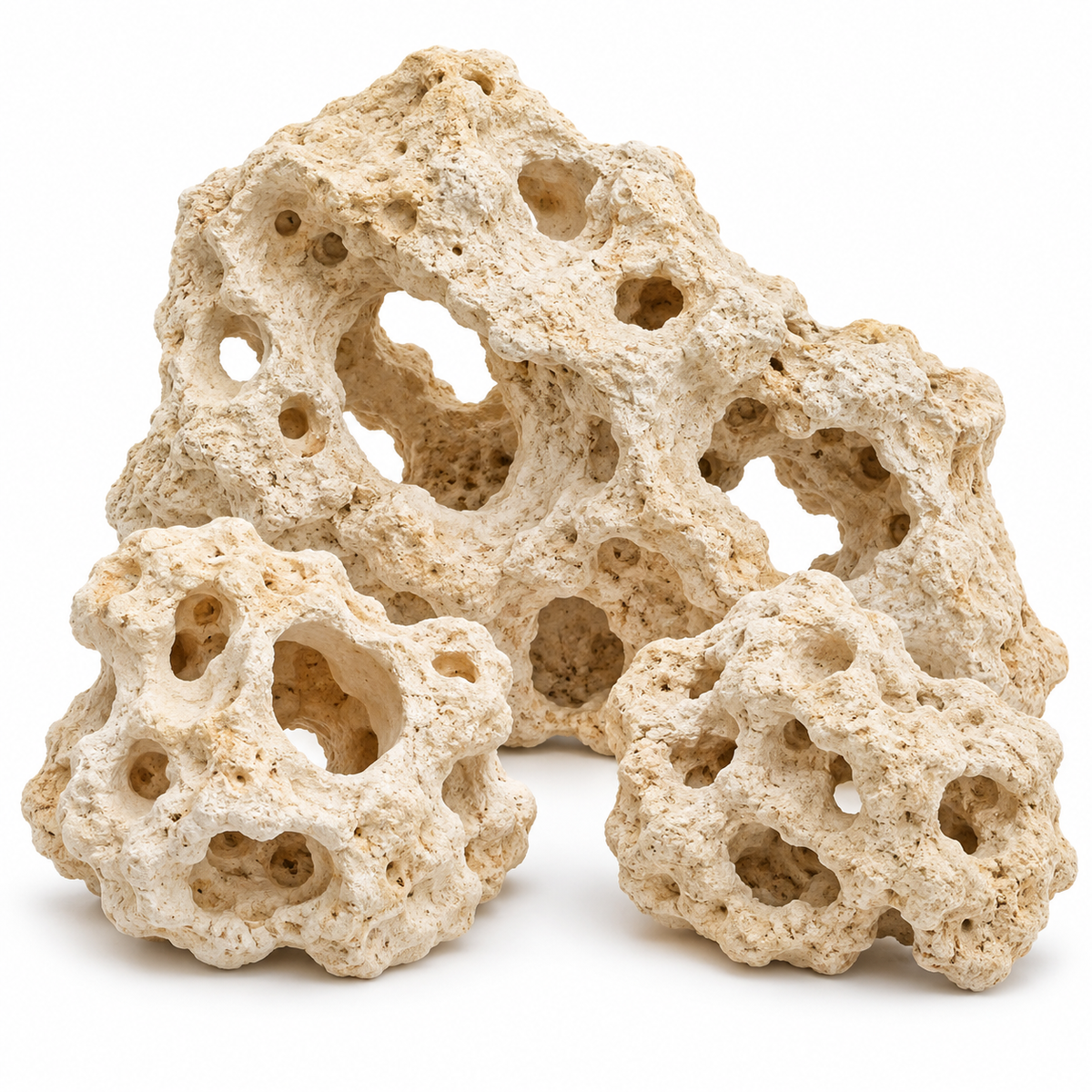 Holey Rock for aquarium aquascaping — representative AI-generated image; natural pieces vary